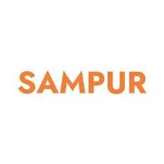 Logo SAMPUR orange sur fond blanc
