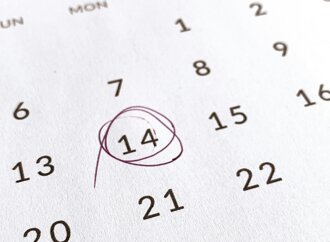 date entourée dans un agenda qui montre un pic d'activité au 14 février