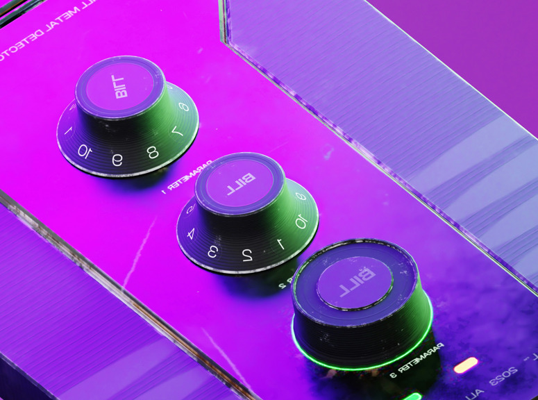 Joystick de réglages sur une platine de commande
